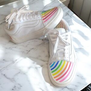Vans x Flour Shop Old Skool rainbow leather sneakers limited edition